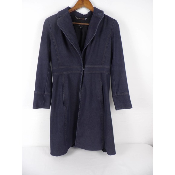 Andrew Marc Women's Long Denim Jacket Size Medium #2116 - Picture 1 of 7